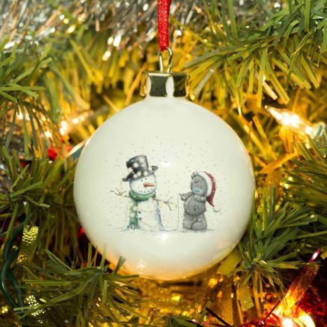Personalised Me to You Tatty & Snowman Christmas Bauble Extra Image 2